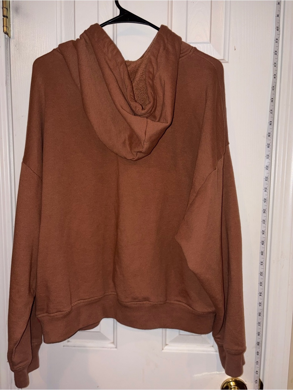Victoria’s Secret PINK Oversized Hoodie Jogger Set Brown Red Logo XL/L - Picture 15 of 16